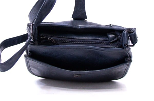 Sac bandoulière " Amalia " avec boucle décorative - Bleu foncé – Image 5