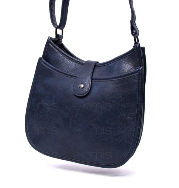 Sac bandoulière " Amalia " avec boucle décorative - Bleu foncé – Image 2