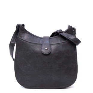Sac bandoulière " Amalia " avec boucle décorative - Gris foncé