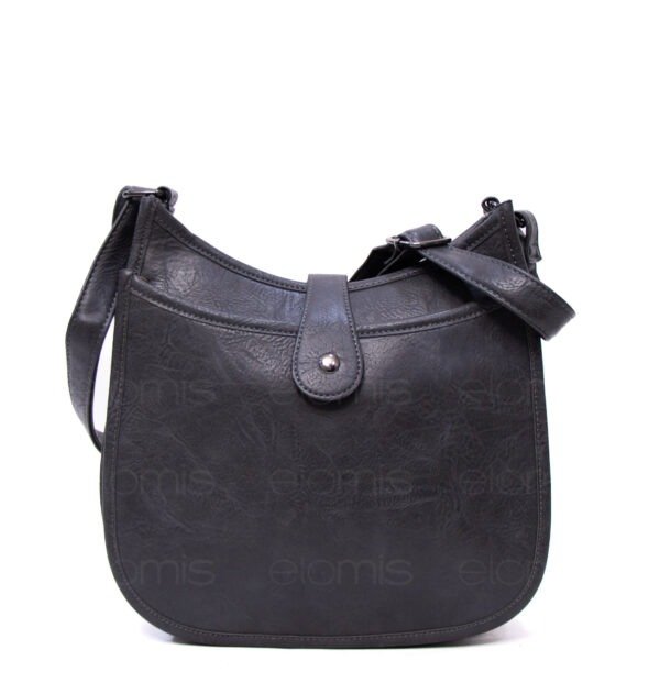 Sac bandoulière " Amalia " avec boucle décorative - Gris foncé