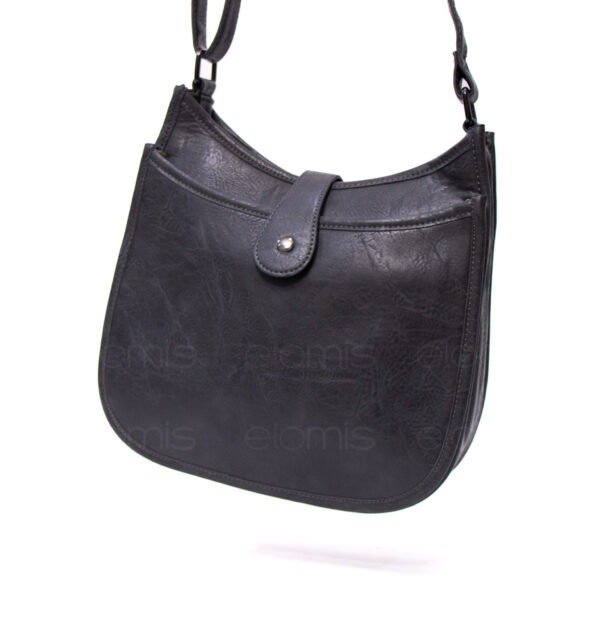 Sac bandoulière " Amalia " avec boucle décorative - Gris foncé – Image 3