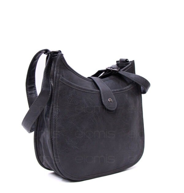 Sac bandoulière " Amalia " avec boucle décorative - Gris foncé – Image 2