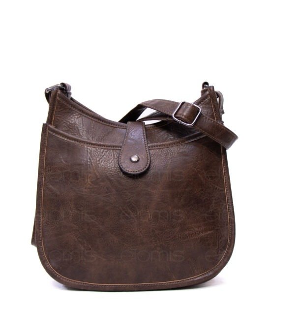 Sac bandoulière " Amalia " avec boucle décorative - Marron boisé