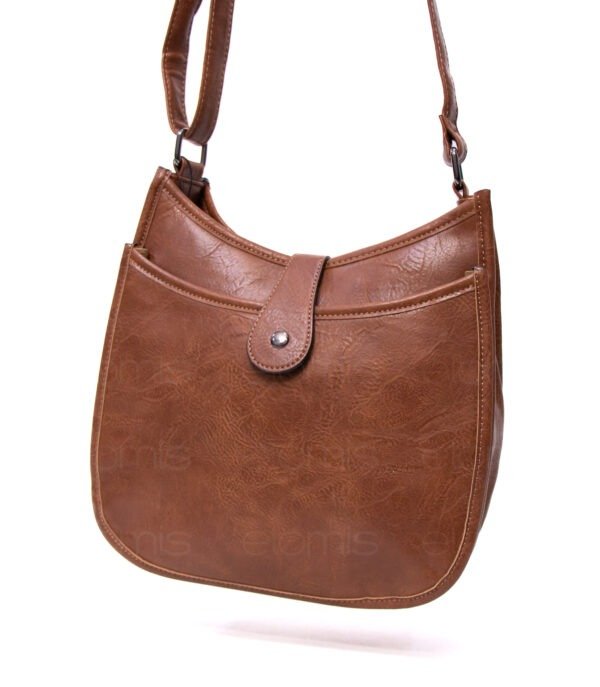 Sac bandoulière " Amalia " avec boucle décorative - Marron – Image 4