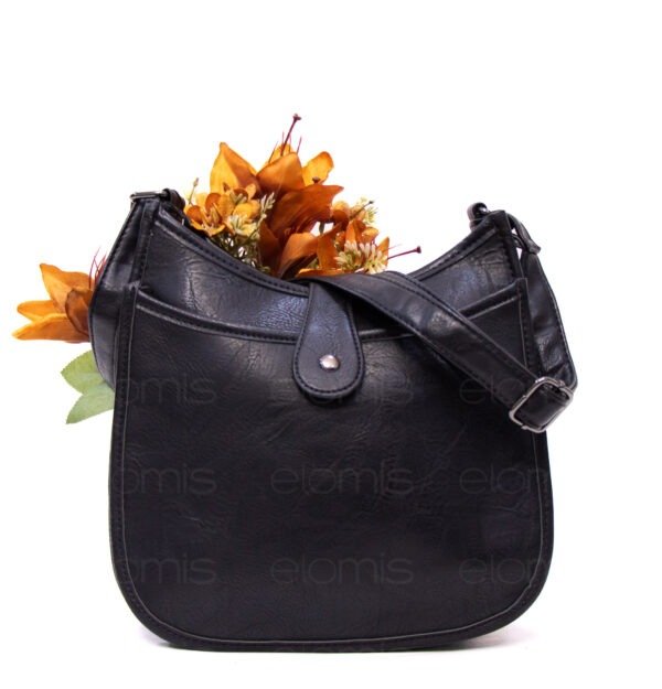 Sac bandoulière " Amalia " avec boucle décorative - Noir