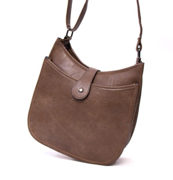 Sac bandoulière " Amalia " avec boucle décorative - Taupe – Image 4