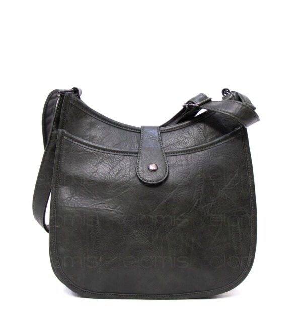 Sac bandoulière " Amalia " avec boucle décorative - Vert olive