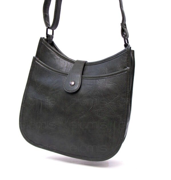 Sac bandoulière " Amalia " avec boucle décorative - Vert olive – Image 3
