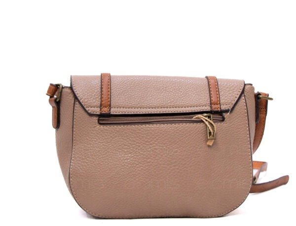 Sac bandoulière " sara fashion bag " moyenne taille - Beige / finitions marron – Image 5