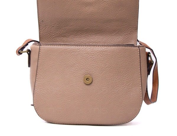 Sac bandoulière " sara fashion bag " moyenne taille - Beige / finitions marron – Image 3