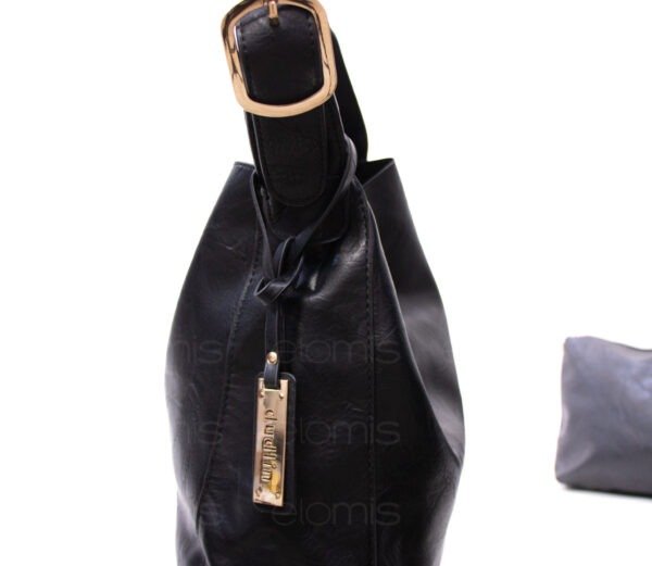 Grand sac porté épaule + sac bandoulière  " DUDLIN "- Noir – Image 4