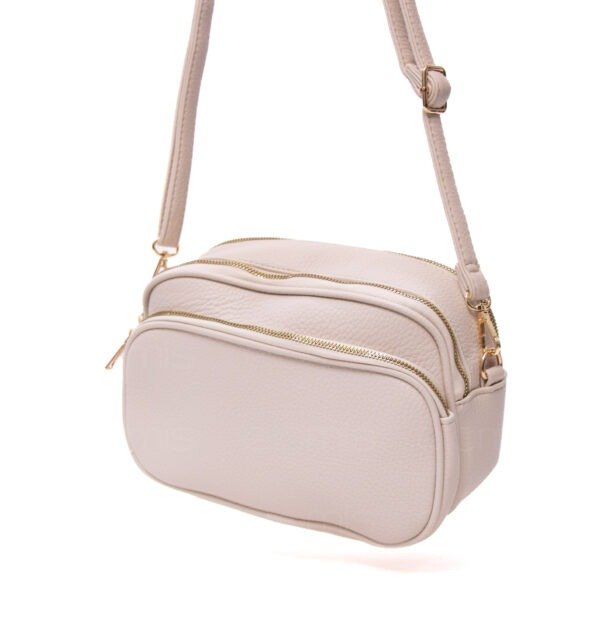 Petit sac arrondi à 4 compartiments "Herbosa" arrondi - Beige – Image 2