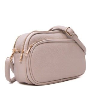 Petit sac arrondi à 4 compartiments "Herbosa" arrondi - Taupe