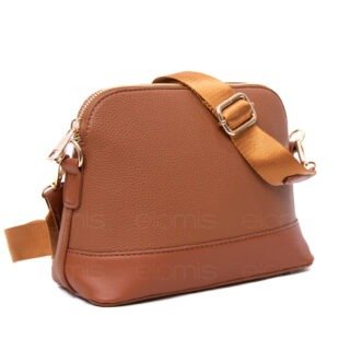 Sac bandoulière " Bolos Madrid " effet arrondi - Marron