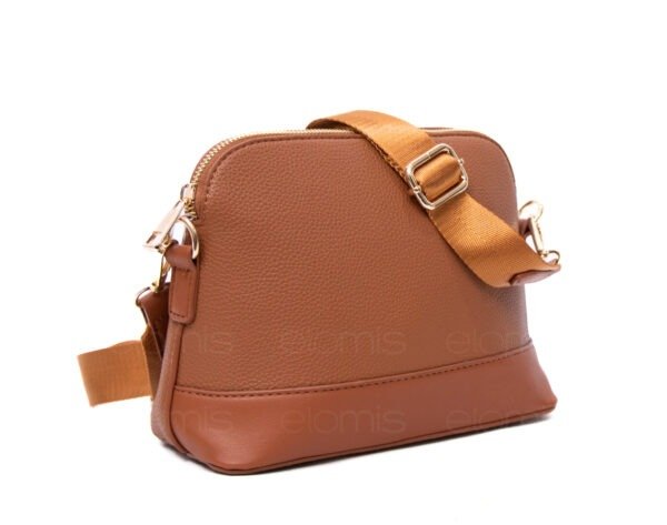 Sac bandoulière " Bolos Madrid " effet arrondi - Marron