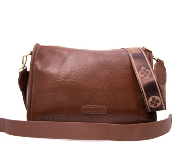 Sac bandoulière moyenne taille " GELAIYA " à double bandoulière - Marron – Image 5