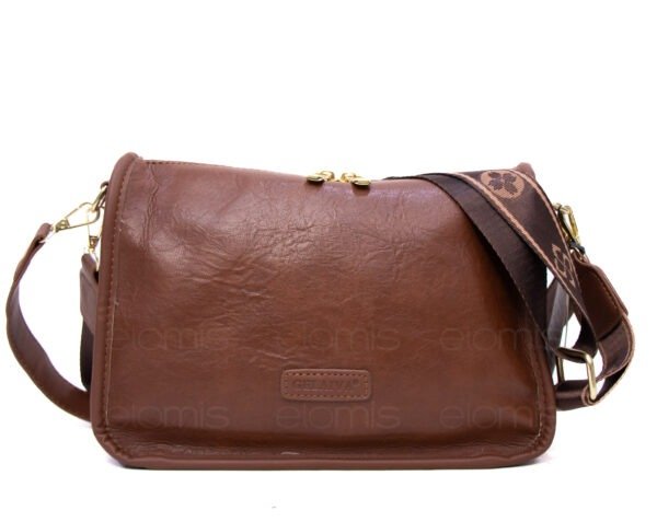 Sac bandoulière moyenne taille " GELAIYA " à double bandoulière - Marron – Image 3