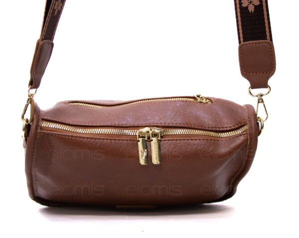Sac bandoulière moyenne taille " GELAIYA " à double bandoulière - Marron – Image 8