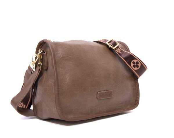 Sac bandoulière moyenne taille " GELAIYA " à double bandoulière - Taupe – Image 2
