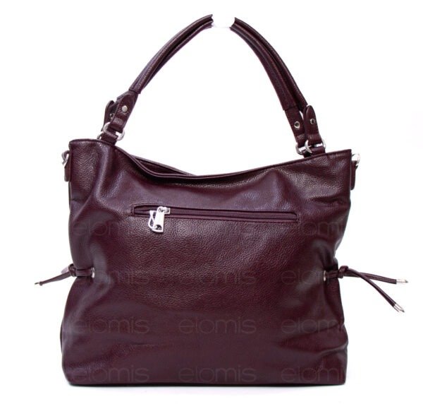 Grand sac " VALENTINI GINO " à triple compartiments interne - Bordeaux – Image 8