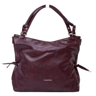 Grand sac " VALENTINI GINO " à triple compartiments interne - Bordeaux