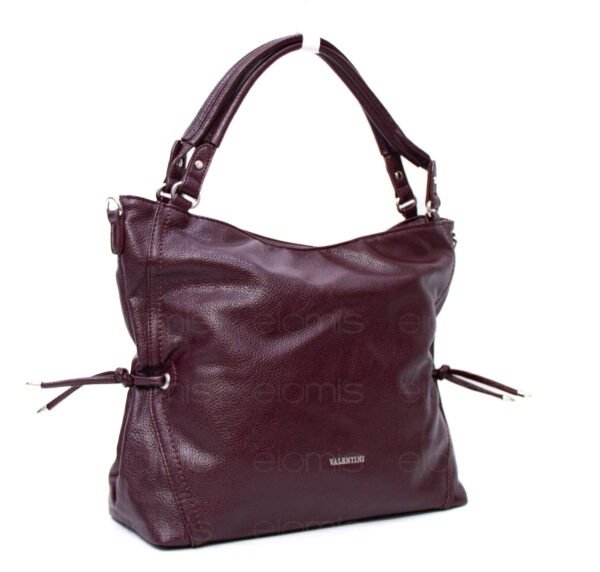 Grand sac " VALENTINI GINO " à triple compartiments interne - Bordeaux – Image 2
