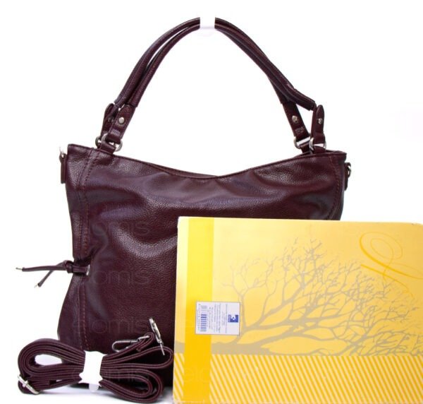 Grand sac " VALENTINI GINO " à triple compartiments interne - Bordeaux – Image 4