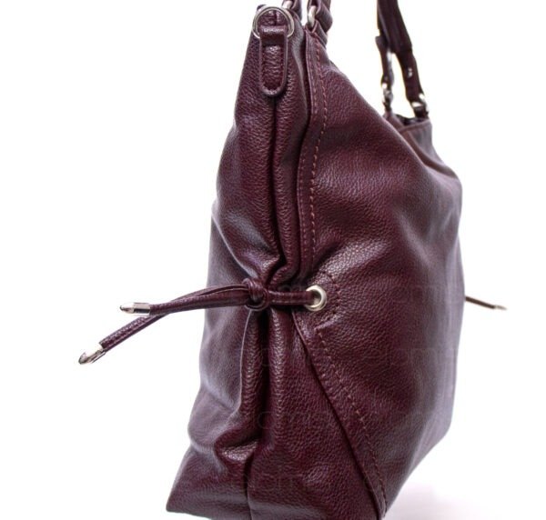 Grand sac " VALENTINI GINO " à triple compartiments interne - Bordeaux – Image 7
