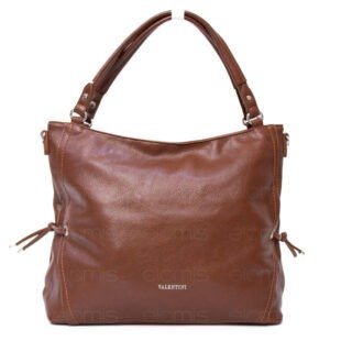 Grand sac " VALENTINI GINO " à triple compartiments interne - Marron