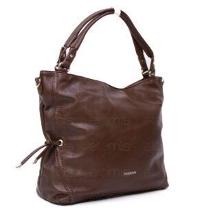 Grand sac " VALENTINI GINO " à triple compartiments interne - Marron foncé