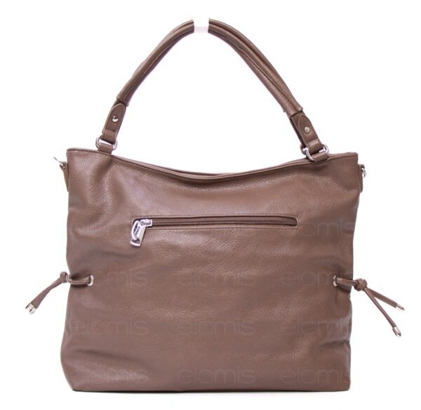 Grand sac " VALENTINI GINO " à triple compartiments interne - Taupe – Image 6