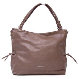 Grand sac " VALENTINI GINO " à triple compartiments interne - Taupe