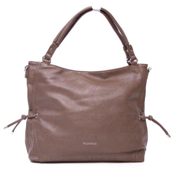 Grand sac " VALENTINI GINO " à triple compartiments interne - Taupe