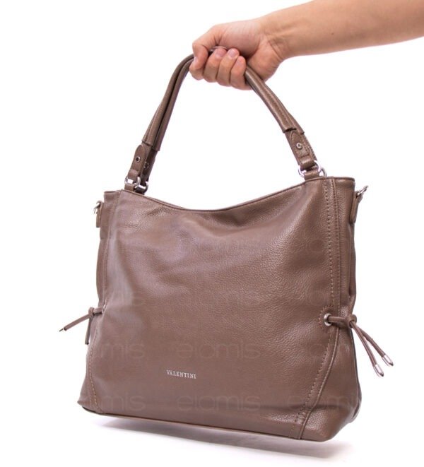 Grand sac " VALENTINI GINO " à triple compartiments interne - Taupe – Image 3