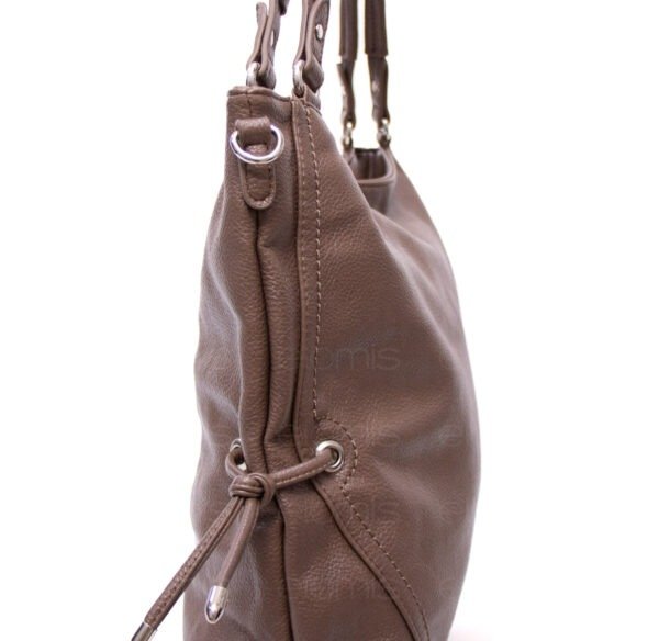 Grand sac " VALENTINI GINO " à triple compartiments interne - Taupe – Image 4