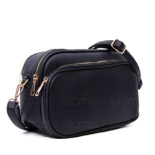 Petit sac arrondi à 4 compartiments "Herbosa" arrondi - Noir