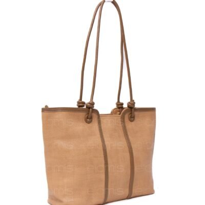 Alternative view of Sac porté épaule " Fashion Bag " cuir synthétique - Camel / Finitions Marron