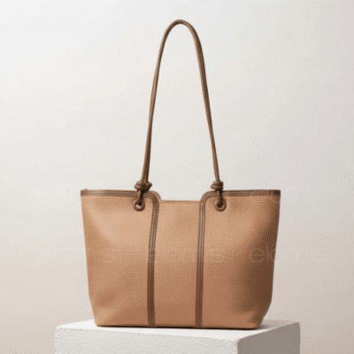 Sac porté épaule " Fashion Bag " cuir synthétique - Camel / Finitions Marron