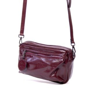 Alternative view of Petit sac bandoulière " Fashion bag " effet gloss - Bordeaux