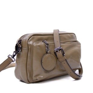 Alternative view of Petit sac bandoulière " Fashion bag " effet gloss - Vert kaki