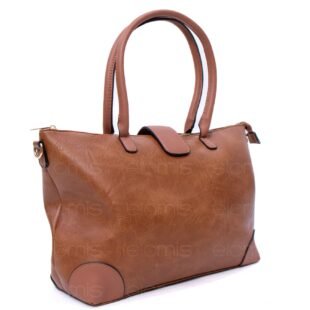 Sac à main / Cartable " Aurora " à triple compartiments - Marron