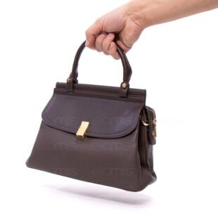 Alternative view of Sac à main " Aurora " moyene taille Vintage - Marron foncé