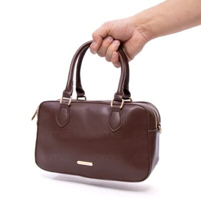 Alternative view of Bowling bag " Aurora " moyenne taille à double compartiments - Marron foncé