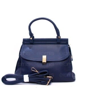 Alternative view of Sac à main " Aurora " moyene taille Vintage - Bleu foncé