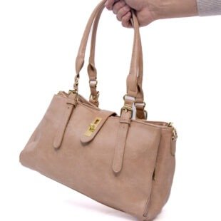 Alternative view of Sac à main " Andi Bag " à triple compartiments - Abricot