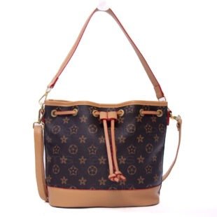 Alternative view of Petit sac bourse " Andi Sac " imprimé - Marron foncé finitions taupe