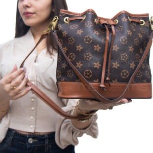 Alternative view of Petit sac bourse " Andi Sac " imprimé - Marron foncé finitions marron