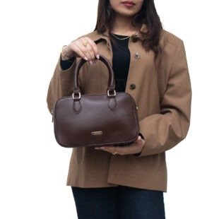 Bowling bag " Aurora " moyenne taille à double compartiments - Marron foncé