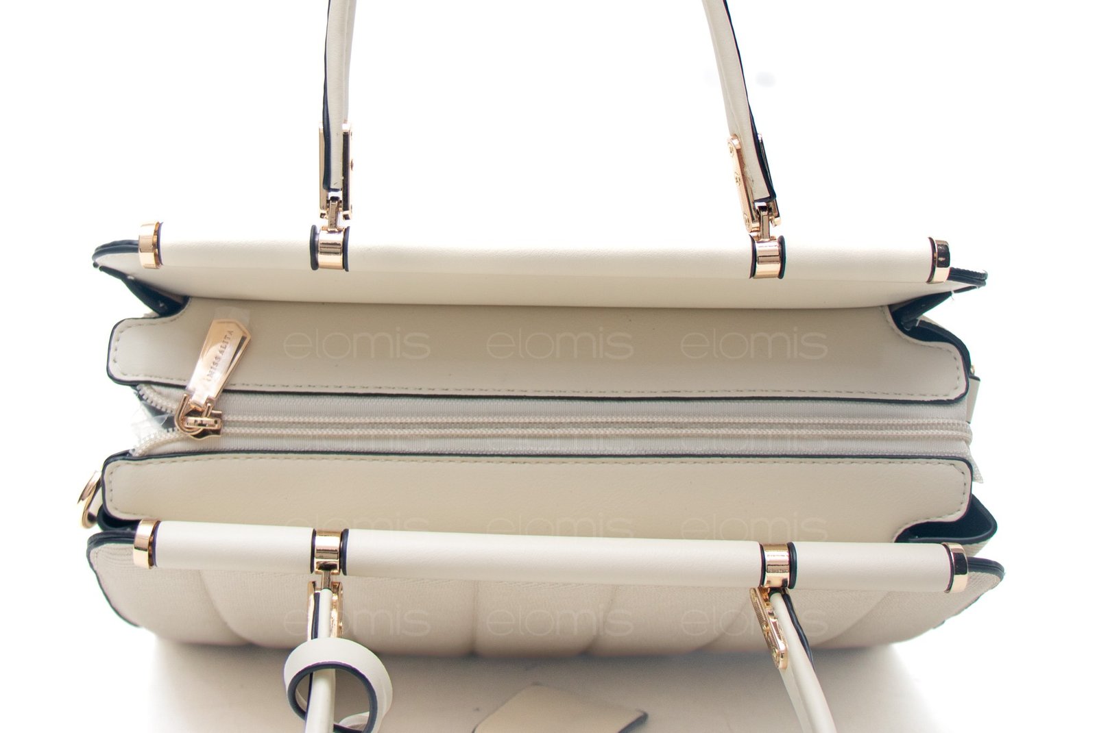 Sac à main " Miss Alita " à poignée rigide - Beige clair – Image 9