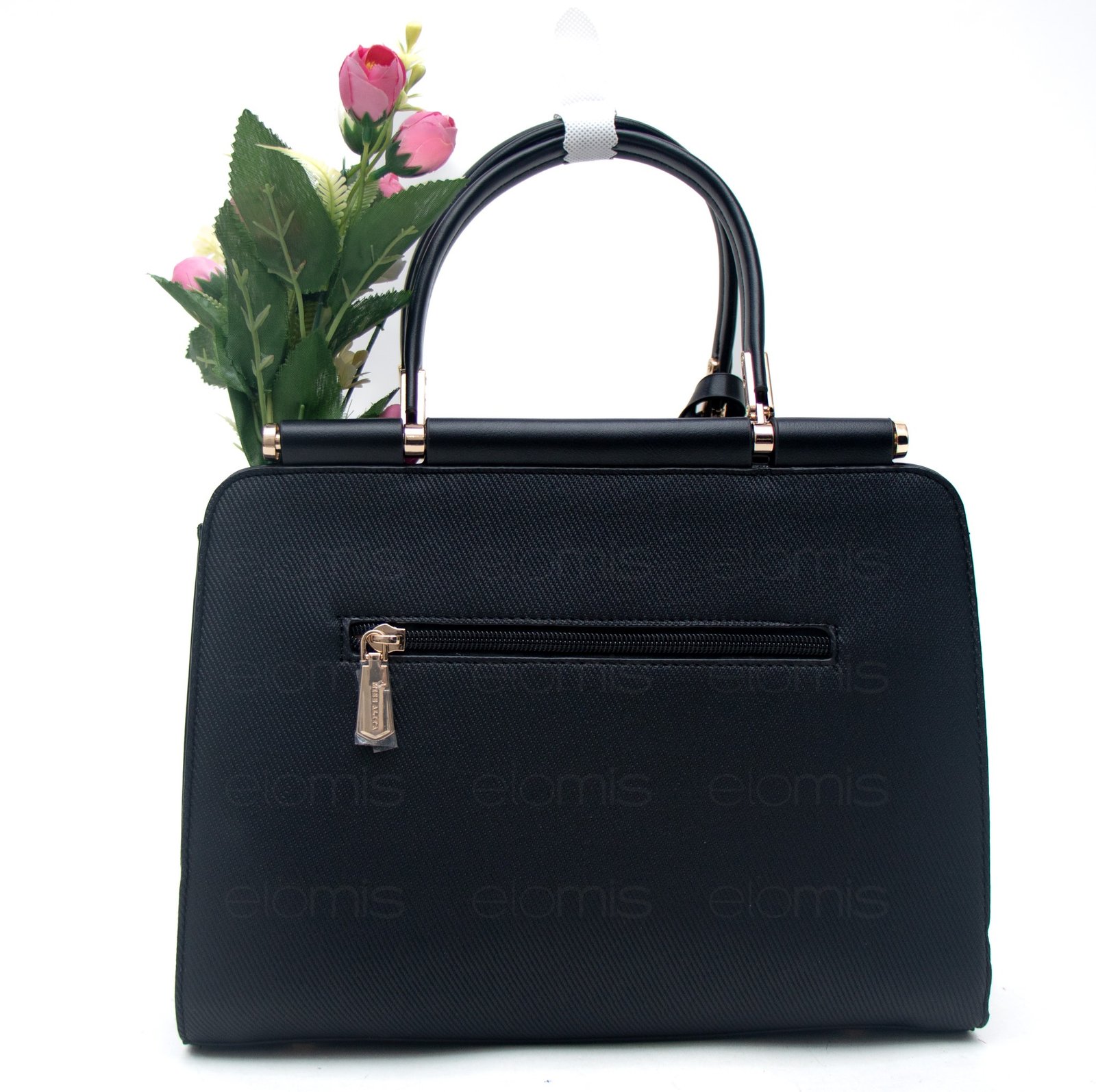 Sac à main " Miss Alita " à poignée rigide - Noir – Image 12